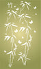 Japanese Bamboo Stencil - Classic Oriental Plant Leaves Butterfly