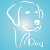 Dog Stencil - Line Art Pet Friend Animal Head