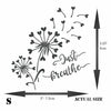 Just Breathe Stencil - Dandelion Heart Quote Card