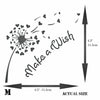 Make a Wish Stencil - Dandelion Heart Quote Card