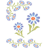 Gerbera Daisy Stencil- Mix Media Layering Classic Flower Designs