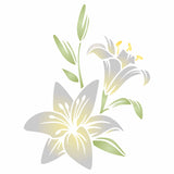 Easter Lily Stencil - Perennial Flower Floral Arum Calla Lilies