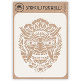 Barong Mask Stencil - Balinese Mythology Panther
