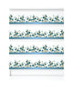 Blue Flower Border Rice Paper- 21 Sheets Printed Mulberry Paper Border 36gsm
