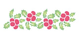 Christmas Holly Stencil- Holly Leaf Berry Border Christmas