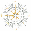 Antique Compass Stencil - Vintage Ocean Nautical Sailing Direction Compass