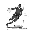 Basketball Stencil - Athlete Basketball Ball Player Word Quote