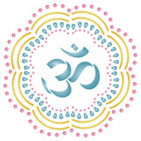 OM Mandala Stencil - AUM Indian Hindu Buddhist Spiritual