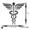 Caduceus Stencil - Staff of Hermes Medical Symbol