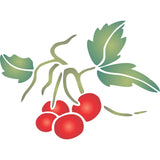 Cherry Stencil- Classic Fruit Red Cherry