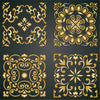 Asian Tiles Stencil - Accent Mandala Chinese Oriental Japanese