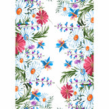 Daisy Border Rice Paper- 7 Sheets Printed Mulberry Paper Border 36gsm