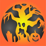 Halloween Scary Tree Stencil - Scary Halloween Tree Decorative