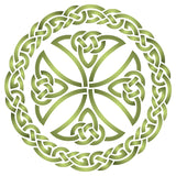 Celtic Cross Stencil - Irish Celts Viking Knotwork Woven Ethnic Braided