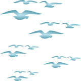 Flying Birds Stencil - Allover Birds Flying Template