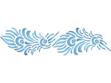 Peacock Feather Stencil- Classic Vintage Decor Border Feathers