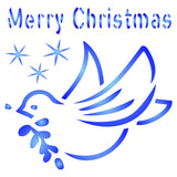 Christmas Dove Stencil - Peace Dove Olive Branch