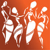 African Dancers Stencil - Women Lady Dancers Ethnic Tribal