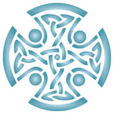 Celtic Cross Stencil - Religious Tribal Knotwork Decor Cards