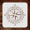 Antique Compass Stencil - Vintage Ocean Nautical Sailing Direction Compass