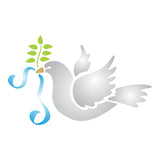 Dove of Peace Stencil - Christmas Peace Dove Olive Branch