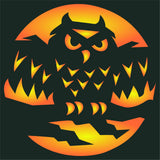 Halloween Owl Stencil - Scary Halloween Bird Decorative