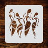 African Dancers Stencil - Women Lady Dancers Ethnic Tribal