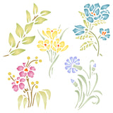 Flower Set Stencil - Classic Flower Designs